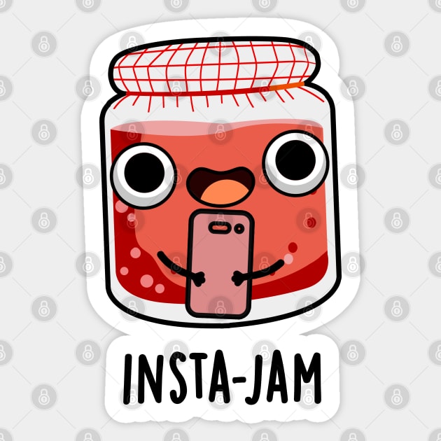 Insta-jam Cute Social Media Jam Pun Sticker by punnybone